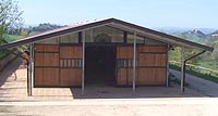 stables in a barn complex livery yard